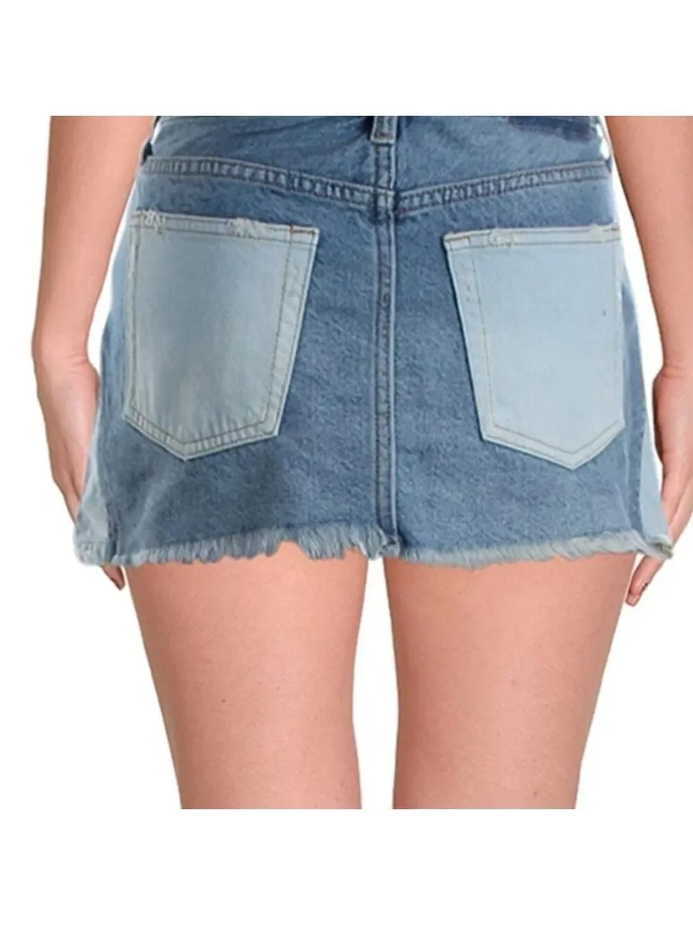 Free People WE THE FREE PATCHED DENIM MINI SKIRT size 26